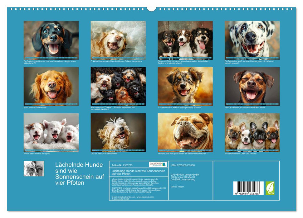 Lächelnde Hunde sind wie Sonnenschein auf vier Pfoten (CALVENDO Premium Wandkalender 2027)