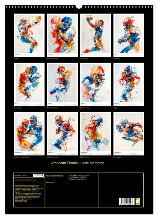 American Football - tolle Momente (CALVENDO Wandkalender 2027)