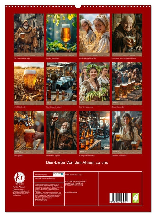 Bier-Liebe Von den Ahnen zu uns (CALVENDO Premium Wandkalender 2027)