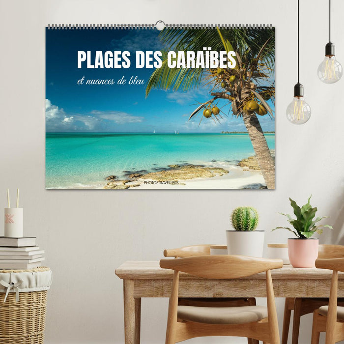 Plages des Caraïbes et nuances de bleu (CALVENDO Calendrier mensuel 2027)