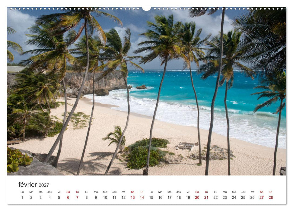 Plages des Caraïbes et nuances de bleu (CALVENDO Calendrier mensuel 2027)