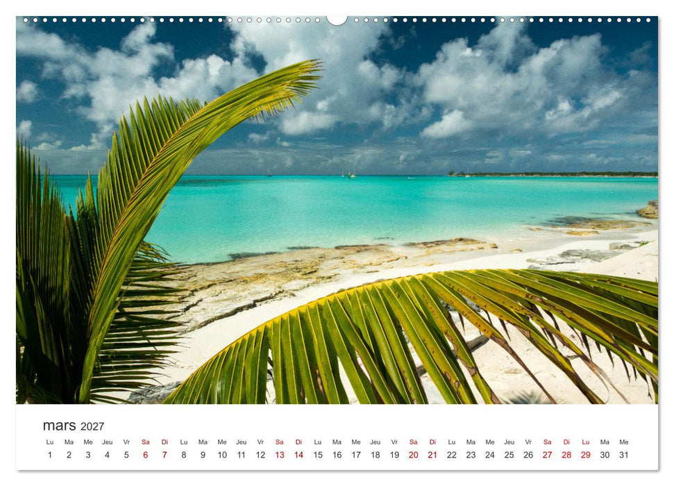 Plages des Caraïbes et nuances de bleu (CALVENDO Calendrier mensuel 2027)