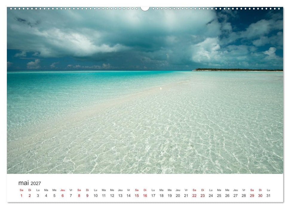 Plages des Caraïbes et nuances de bleu (CALVENDO Calendrier mensuel 2027)