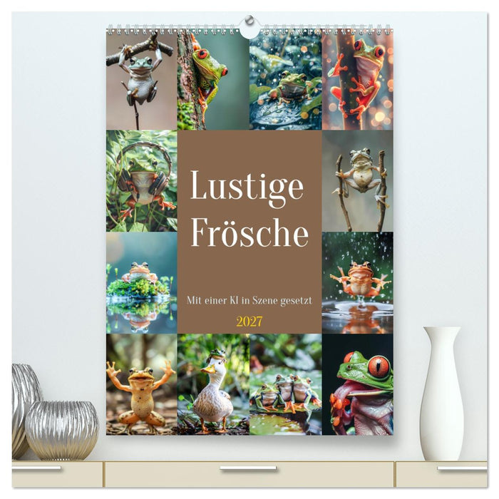 Lustige Frösche (CALVENDO Premium Wandkalender 2027)