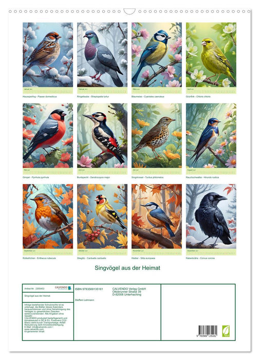 Singvögel aus der Heimat (CALVENDO Wandkalender 2027)