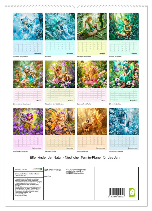 Elfenkinder der Natur - Niedlicher Termin-Planer für das Jahr (CALVENDO Premium Wandkalender 2027)