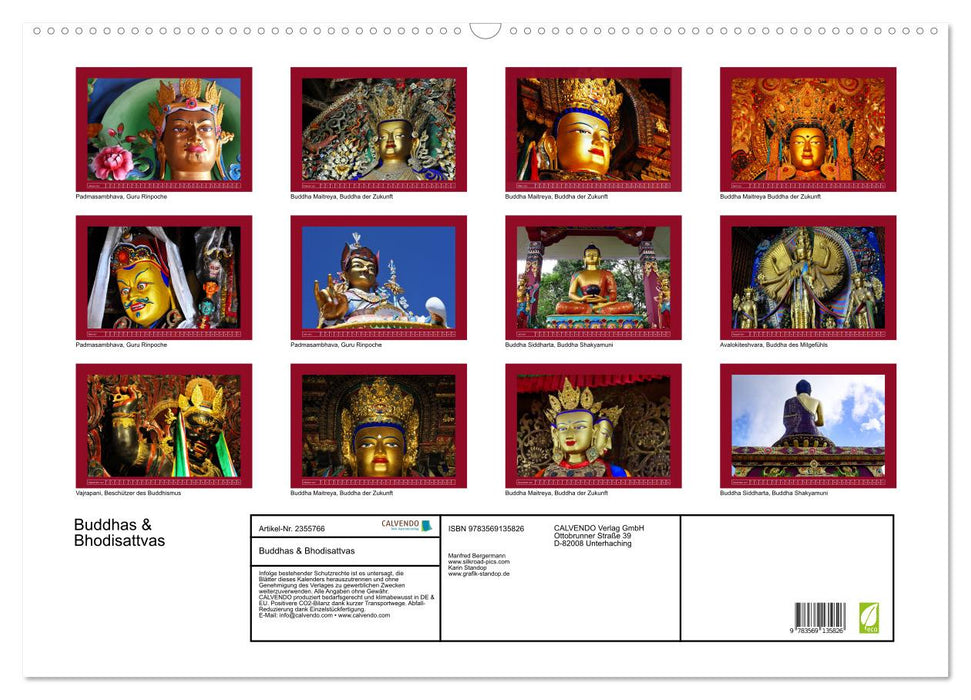 Buddhas & Bhodisattvas (CALVENDO Wandkalender 2027)