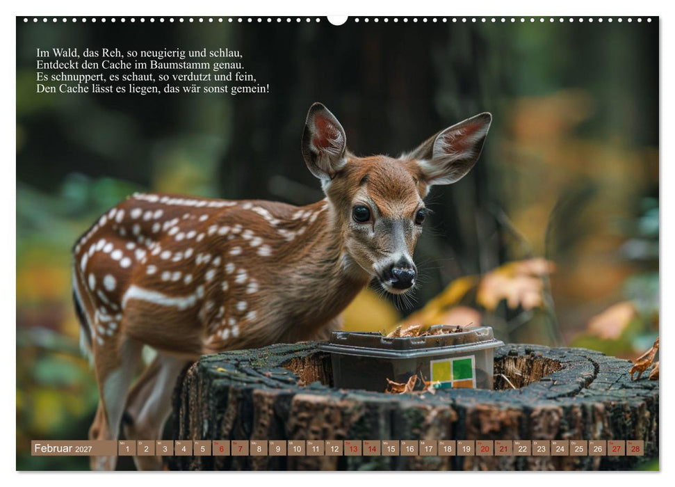 Geocaching Poesie (CALVENDO Premium Wandkalender 2027)