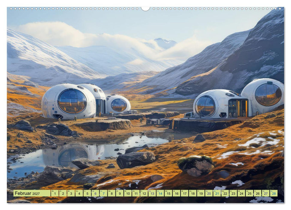 Futuristische moderne Behausungen (CALVENDO Wandkalender 2027)