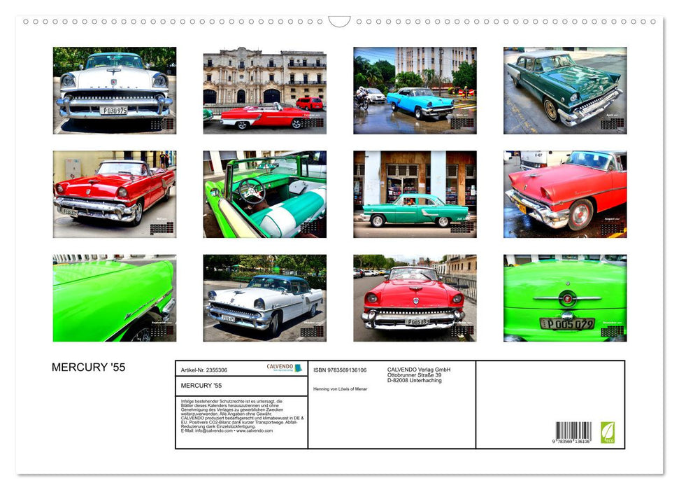 MERCURY '55 (CALVENDO Wandkalender 2027)