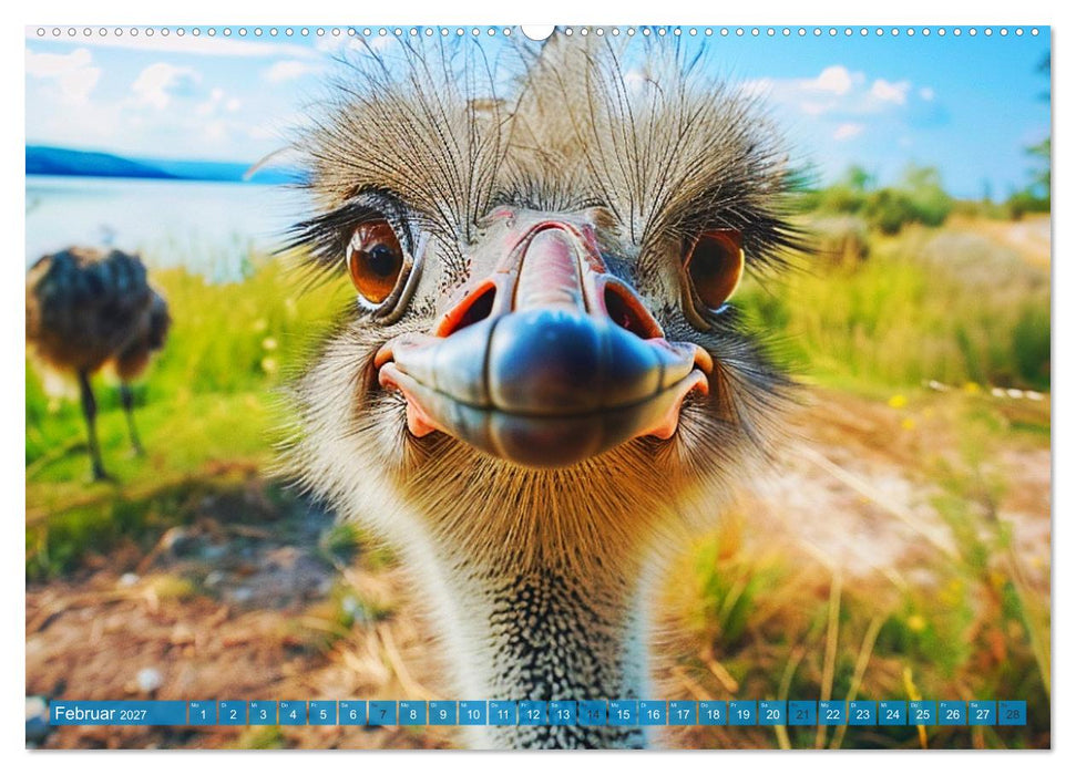 Witzige Tier-Selfies. Lustige Portraits aus der Tierwelt (CALVENDO Premium Wandkalender 2027)
