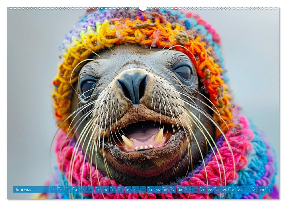 Witzige Tier-Selfies. Lustige Portraits aus der Tierwelt (CALVENDO Premium Wandkalender 2027)
