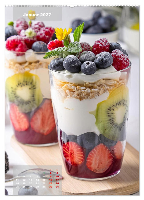 Vegane Dessertkreationen - Süße Köstlichkeiten aus der veganen Backstube (CALVENDO Wandkalender 2027)
