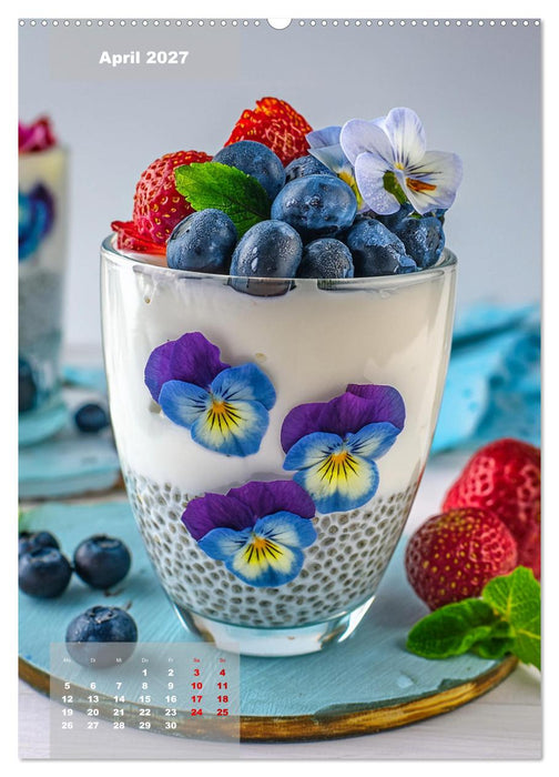 Vegane Dessertkreationen - Süße Köstlichkeiten aus der veganen Backstube (CALVENDO Wandkalender 2027)