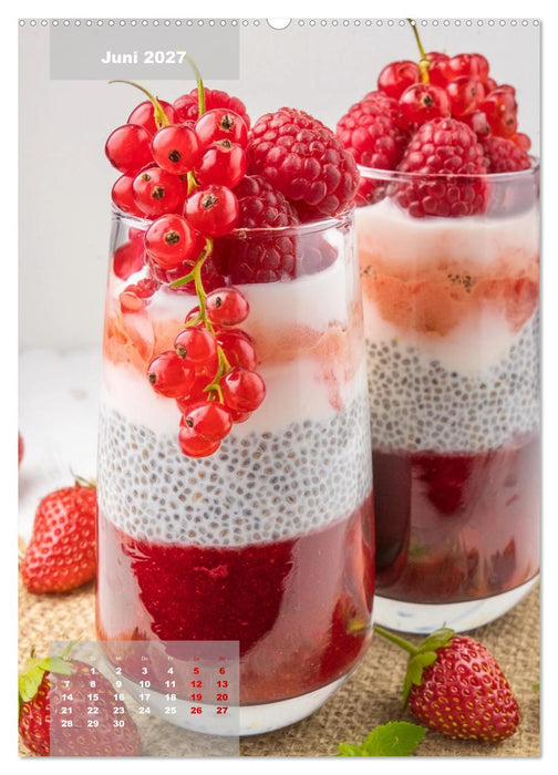 Vegane Dessertkreationen - Süße Köstlichkeiten aus der veganen Backstube (CALVENDO Wandkalender 2027)
