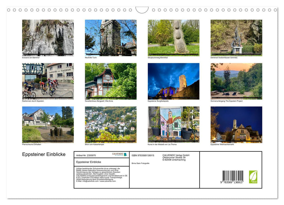 Eppsteiner Einblicke (CALVENDO Wandkalender 2027)