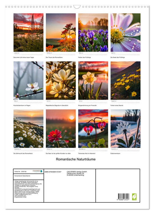 Romantische Naturträume (CALVENDO Wandkalender 2027)