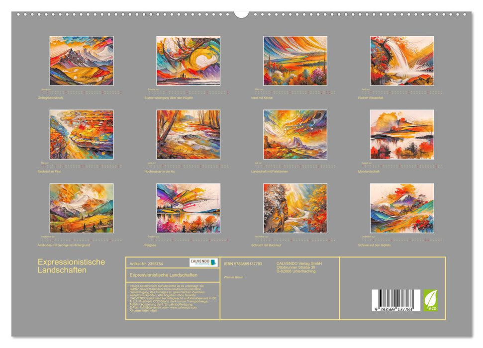 Expressionistische Landschaften (CALVENDO Premium Wandkalender 2027)