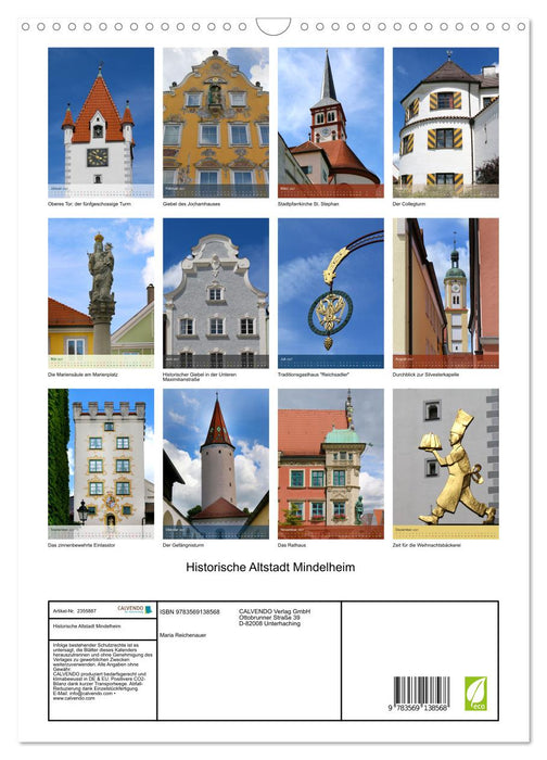 Historische Altstadt Mindelheim (CALVENDO Wandkalender 2027)