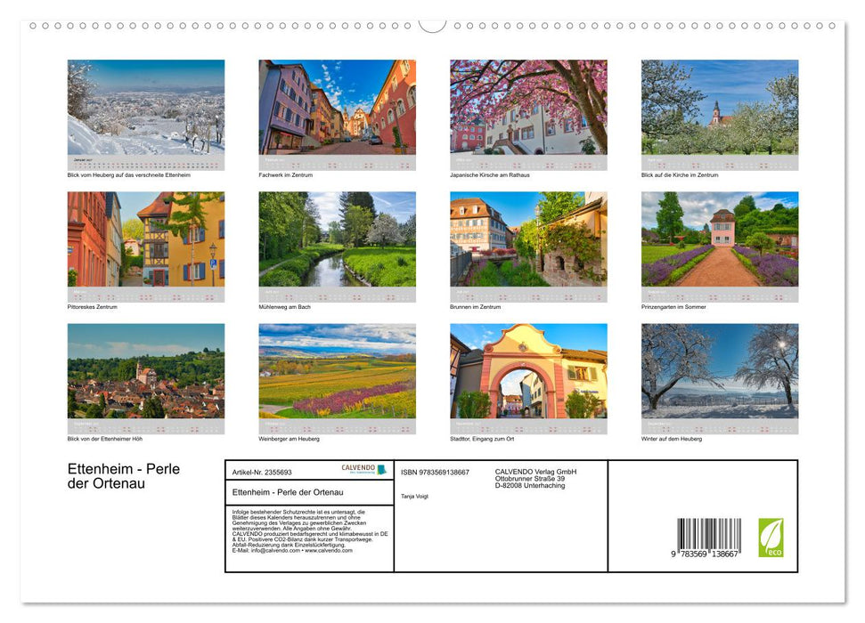 Ettenheim - Perle der Ortenau (CALVENDO Premium Wandkalender 2027)