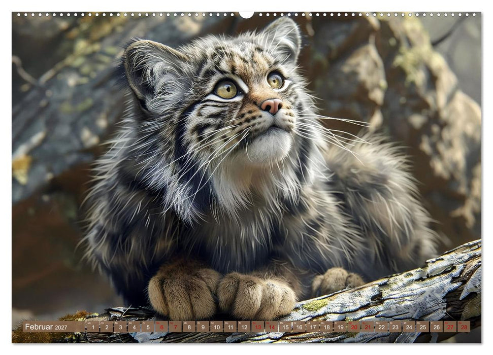 Wenn die wilden Katzen leise durch ihr Revier streifen (CALVENDO Wandkalender 2027)