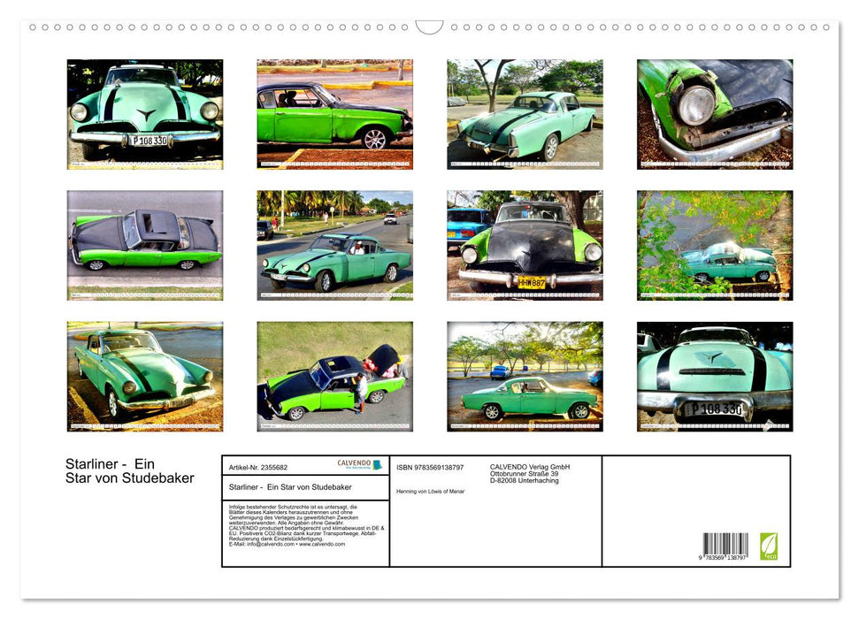 Starliner - Ein Star von Studebaker (CALVENDO Wandkalender 2027)