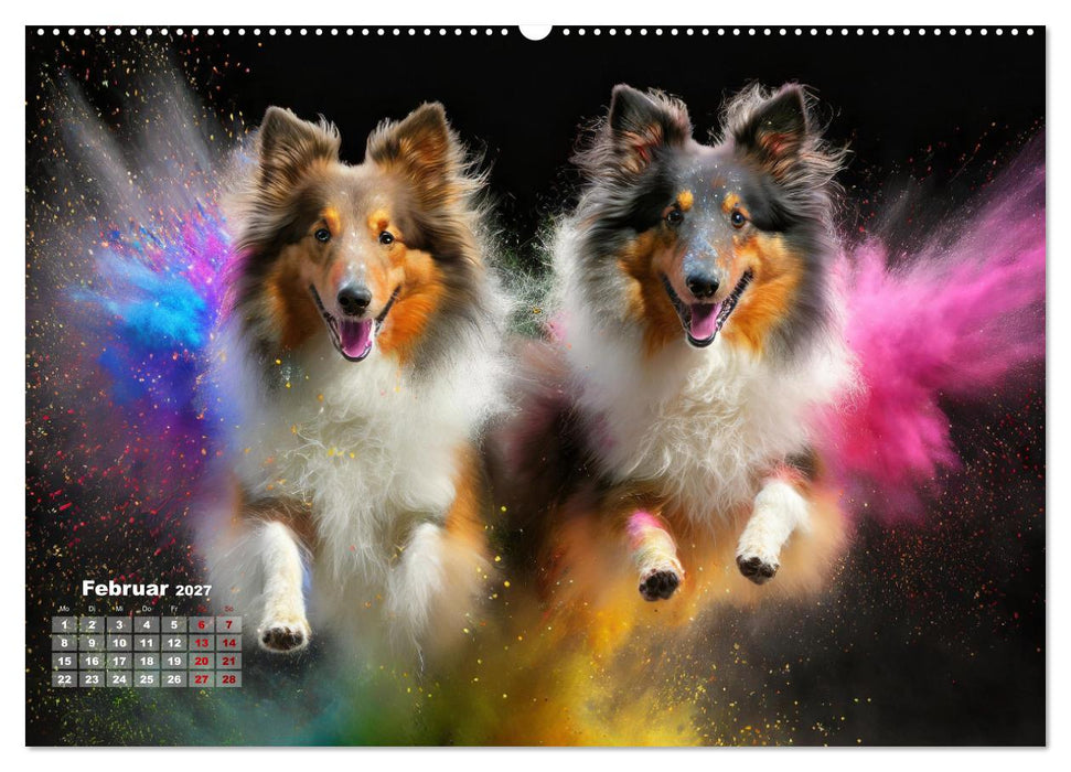 Holi Pulver - Doppelte Action (CALVENDO Wandkalender 2027)