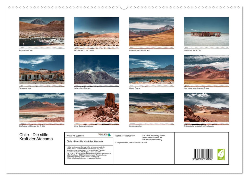 Chile - Die stille Kraft der Atacama (CALVENDO Premium Wandkalender 2027)