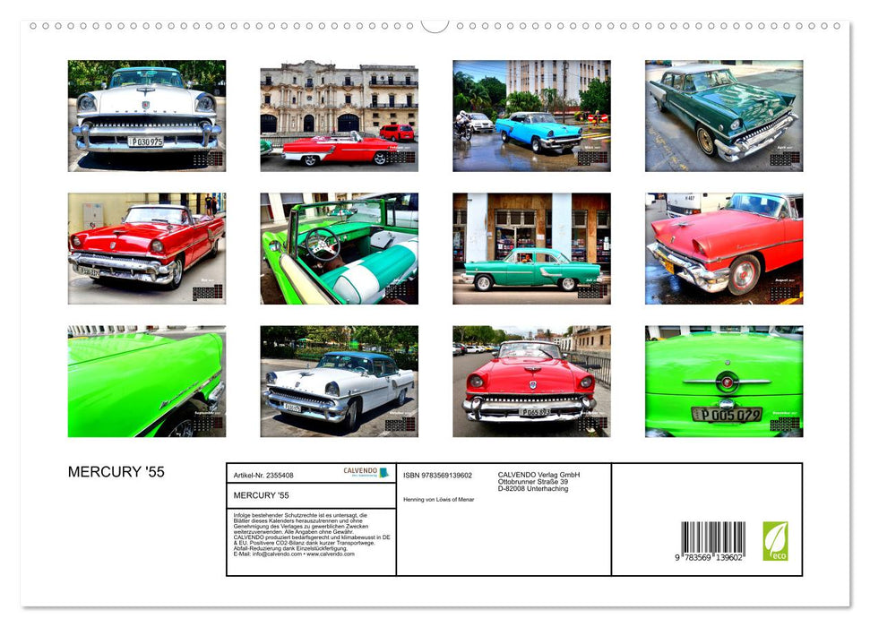 MERCURY '55 (CALVENDO Premium Wandkalender 2027)