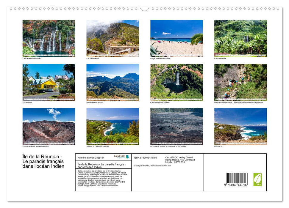 Île de la Réunion - Le paradis français dans l'océan Indien (CALVENDO Calendrier supérieur 2027)