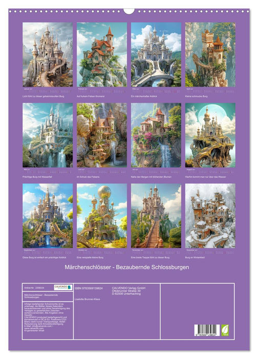 Märchenschlösser - Bezaubernde Schlossburgen (CALVENDO Wandkalender 2027)