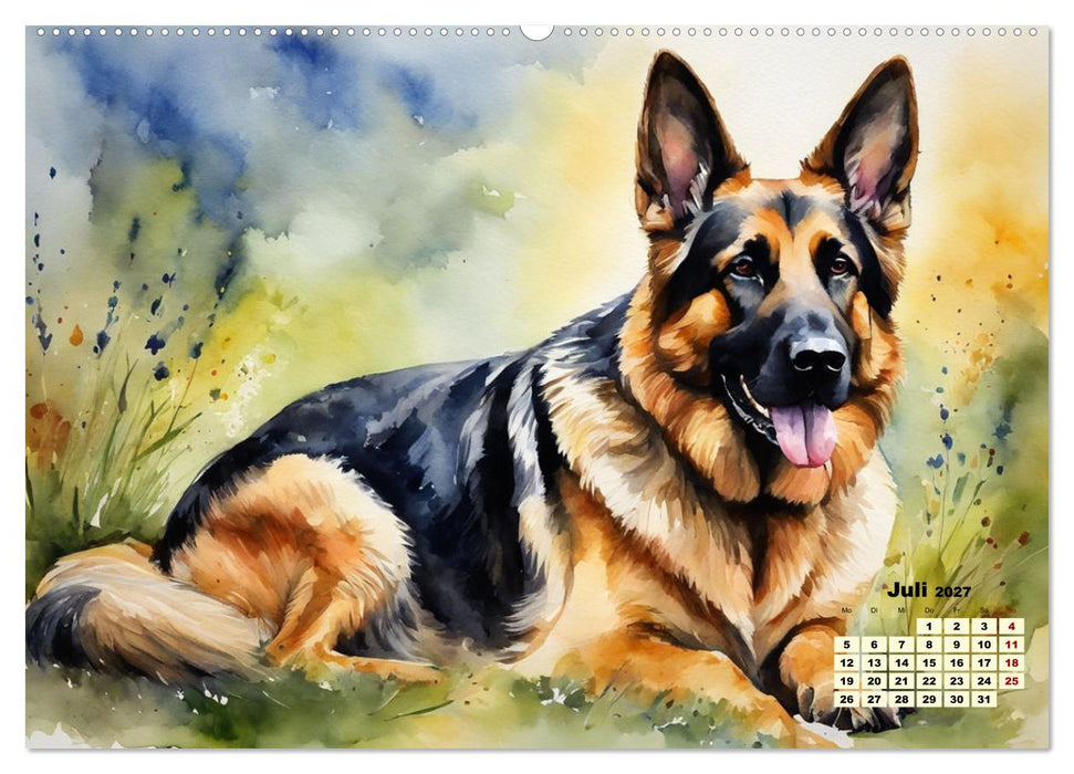 Deutsche Schäferhunde - Klassiker rund um den Globus (CALVENDO Premium Wandkalender 2027)