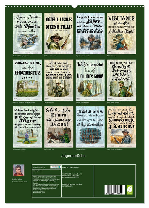Jägersprüche (CALVENDO Premium Wandkalender 2027)