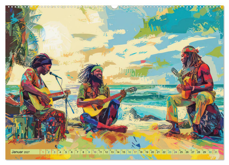 Musikanten im Pop-Art Stil (CALVENDO Premium Wandkalender 2027)