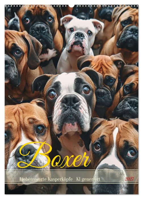 Boxer - Liebenswerte Kasperköpfe (CALVENDO Wandkalender 2027)