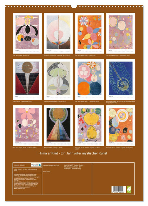 Hilma af Klint - Ein Jahr voller mystischer Kunst (CALVENDO Wandkalender 2027)