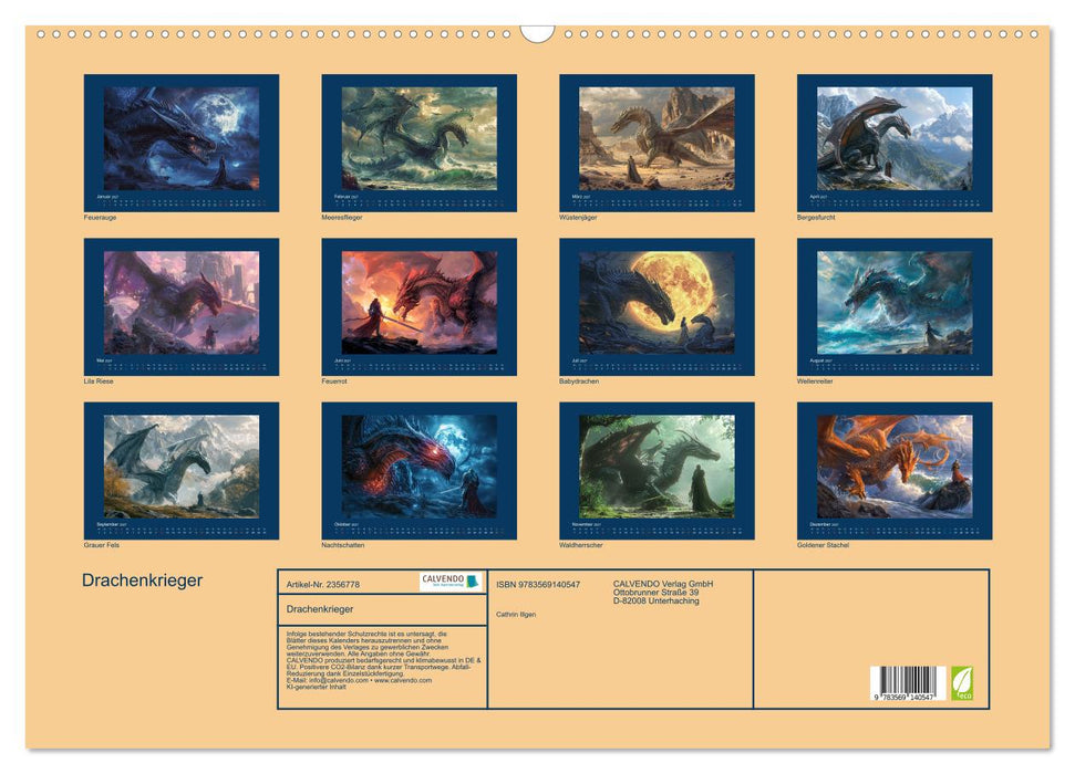 Drachenkrieger (CALVENDO Wandkalender 2027)