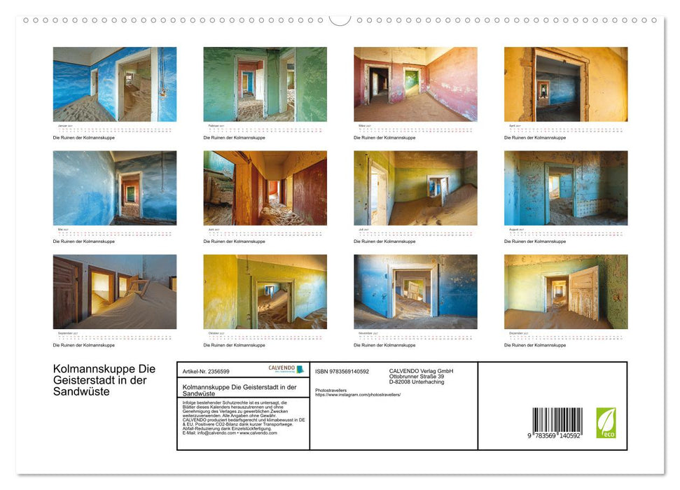 Kolmannskuppe Die Geisterstadt in der Sandwüste (CALVENDO Premium Wandkalender 2027)