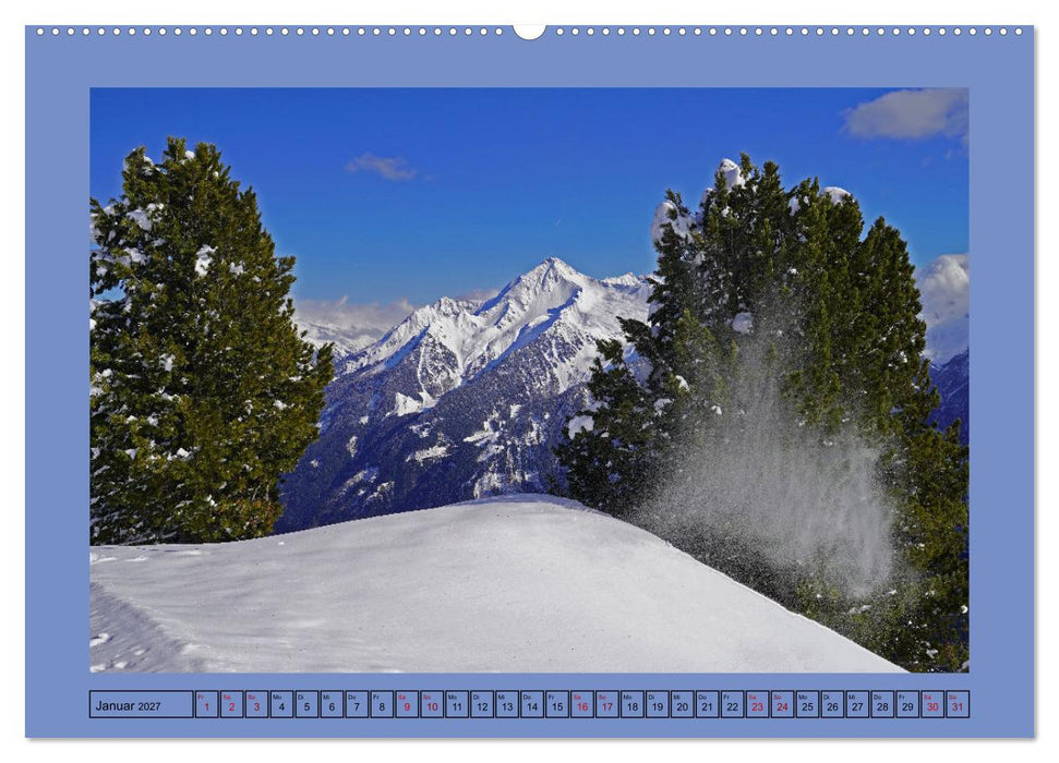 Winterwanderung in den Tuxer Alpen (CALVENDO Premium Wandkalender 2027)