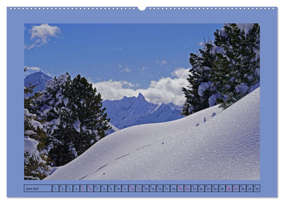 Winterwanderung in den Tuxer Alpen (CALVENDO Premium Wandkalender 2027)