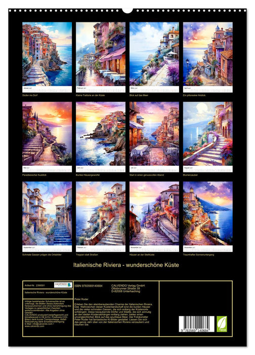 Italienische Riviera - wunderschöne Küste (CALVENDO Premium Wandkalender 2027)
