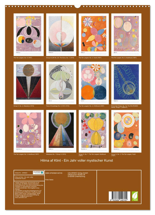 Hilma af Klint - Ein Jahr voller mystischer Kunst (CALVENDO Premium Wandkalender 2027)