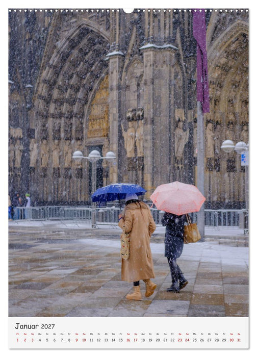 Schützende Schirme - Auch bei Regen kann das Leben bunt sein (CALVENDO Wandkalender 2027)