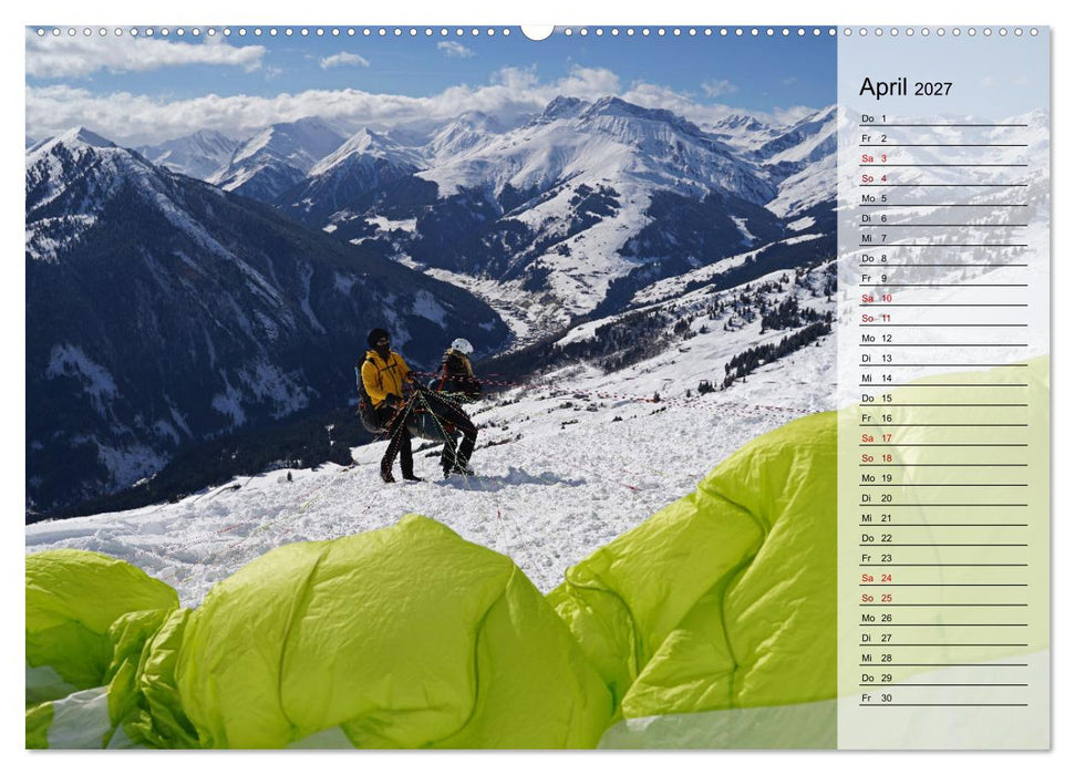 Gleitschirmfliegen in den Tuxer Alpen (CALVENDO Wandkalender 2027)