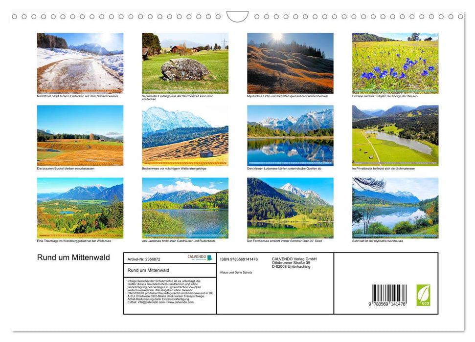 Rund um Mittenwald (CALVENDO Wandkalender 2027)
