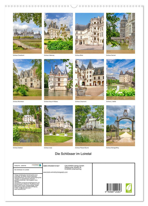 Die Schlösser im Loiretal (CALVENDO Premium Wandkalender 2027)