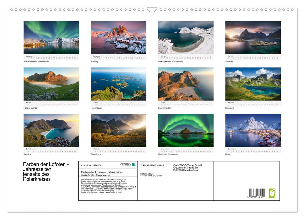 Farben der Lofoten - Jahreszeiten jenseits des Polarkreises (CALVENDO Wandkalender 2027)