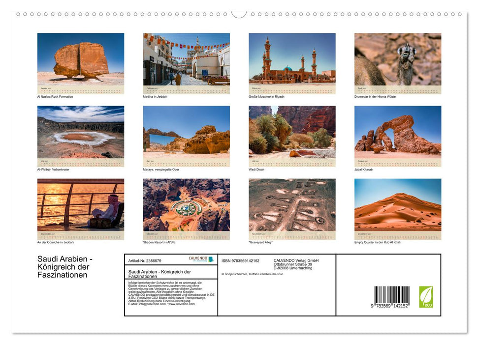Saudi Arabien - Königreich der Faszinationen (CALVENDO Premium Wandkalender 2027)