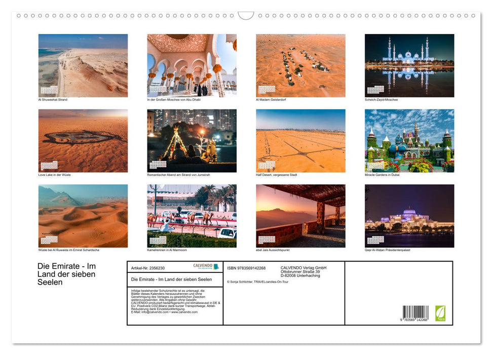 Die Emirate - Im Land der sieben Seelen (CALVENDO Wandkalender 2027)