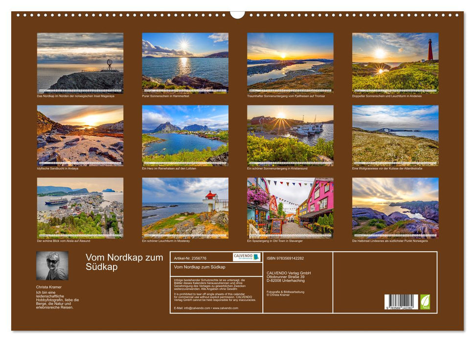 Vom Nordkap zum Südkap (CALVENDO Wandkalender 2027)